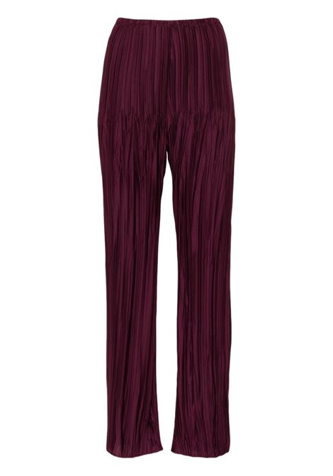 Purple plissé straight trousers Forte forte - women FORTE FORTE | Trousers | 128964043